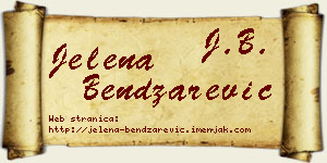 Jelena Bendžarević vizit kartica